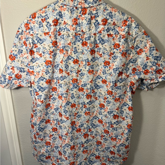 Cactus Floral Men's Shirt - Red, Blue, White - Picture 3 of 5